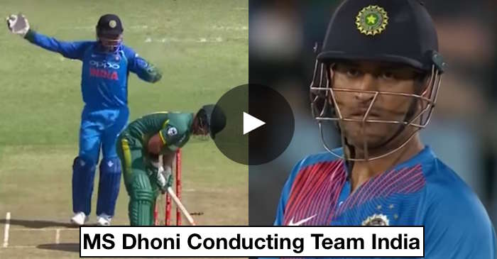 VIDEO: MS Dhoni guides Team India from behind the stumps