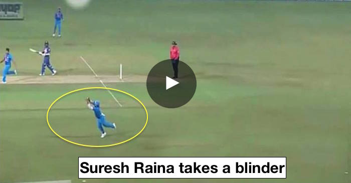 VIDEO: Suresh Raina takes a stunning catch to dismiss Danushka Gunathilaka