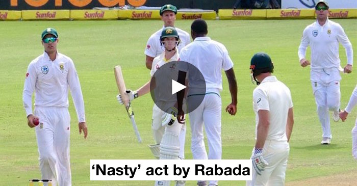 VIDEO: Kagiso Rabada gives Steve Smith an aggressive send off