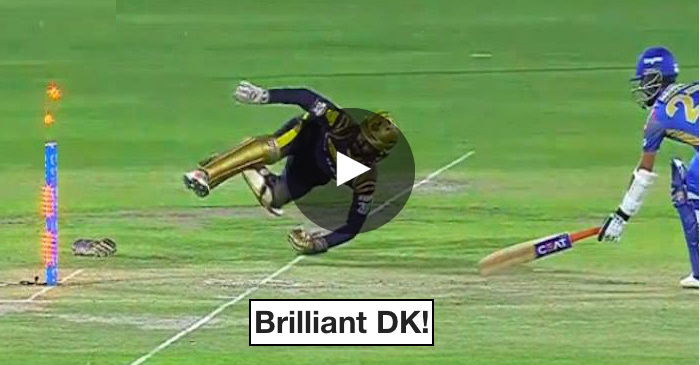 WATCH: Dinesh Karthik’s brilliant stumping to dismiss Ajinkya Rahane