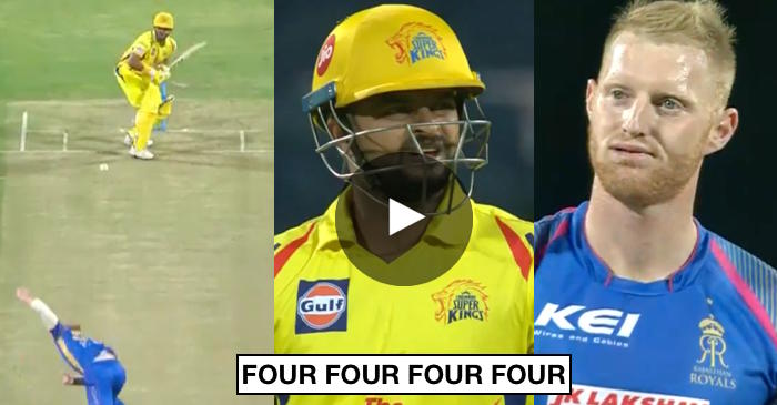 WATCH: Suresh Raina hits four consecutive boundaries off Ben Stokes