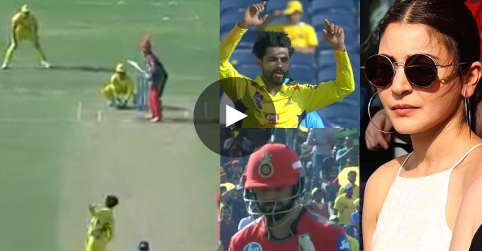 WATCH: Virat Kohli’s dismissal on Ravindra Jadeja’s delivery leaves Anushka Sharma stunned