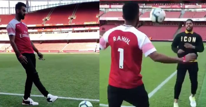 Arsenal fan KL Rahul visits Emirates stadium with Umesh Yadav, flaunts his football skills