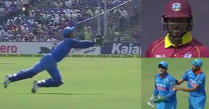 WATCH: MS Dhoni pulls of stunning diving to send back Chanderpaul Hemraj