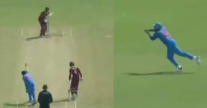 WATCH: Rohit Sharma takes a sharp catch at first slip to dismiss Kieron Powell