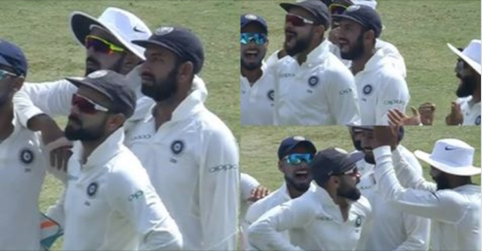 WATCH: Virat Kohli jumps with joy after successful DRS call