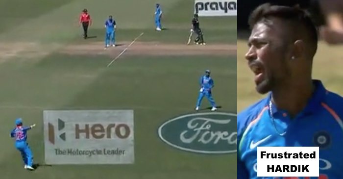 Shikhar Dhawan’s wayward throw leaves Hardik Pandya furious