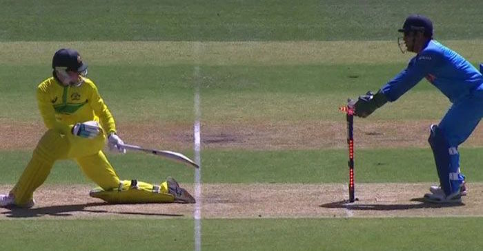 WATCH: MS Dhoni pulls off a lightning-quick stumping to dismiss Peter Handscomb