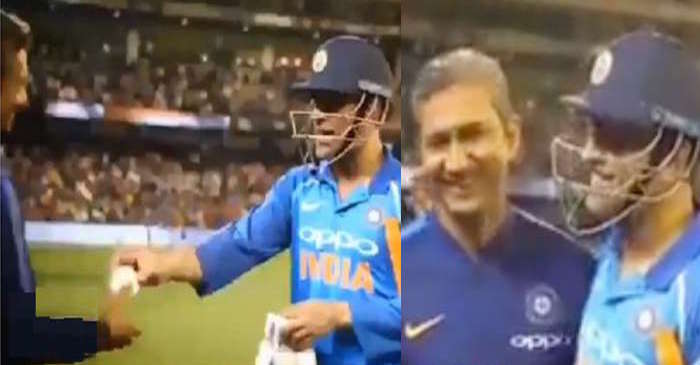 WATCH: ‘Ball lelo nahi to bolega retirement le rahe ho’ MS Dhoni jokes with Sanjay Bangar