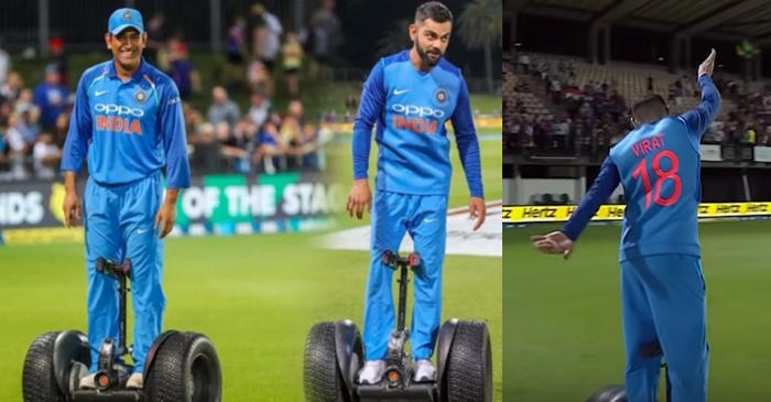 WATCH: MS Dhoni, Virat Kohli ride a segway after ODI victory over New Zealand