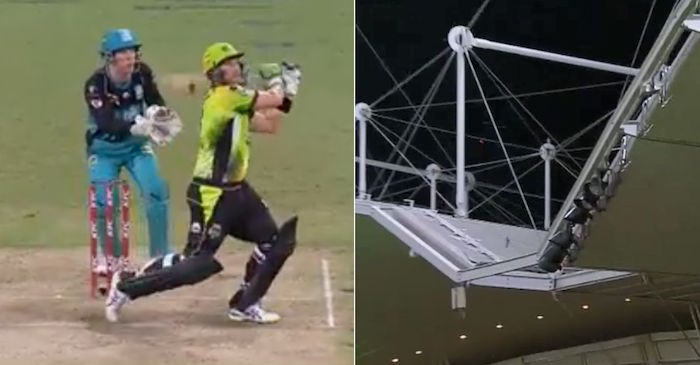 WATCH: Sydney Thunder veteran Shane Watson hits a six out of Spotless Stadium against Brisbane Heat