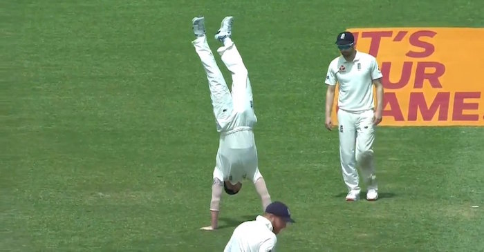 WATCH: Rob Key bowled over by Ben Stokes’ handstand in St Lucia