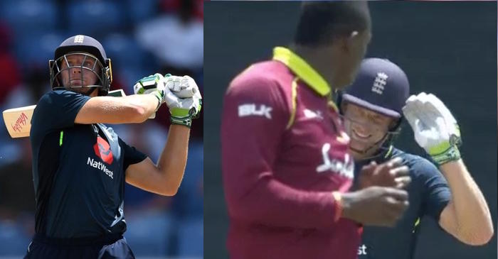 WATCH: Jos Buttler trolls Windies pacer Sheldon Cottrell with a salute