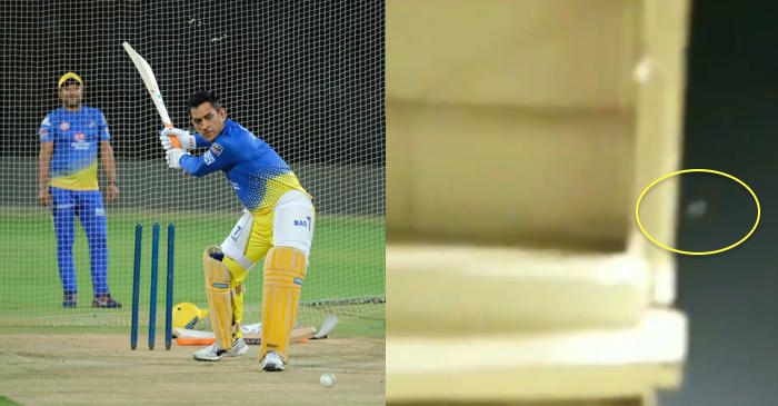 WATCH: MS Dhoni smashes ball on to the roof of stadium during CSK’s practice session