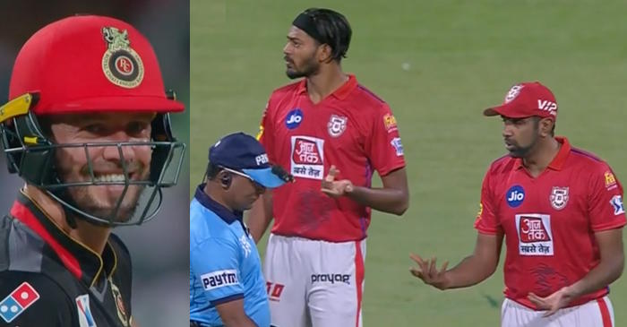 IPL 2019 – WATCH: AB de Villiers, R Ashwin and others react as umpire Shamshuddin hides the ball in his pocket (RCB vs KXIP)