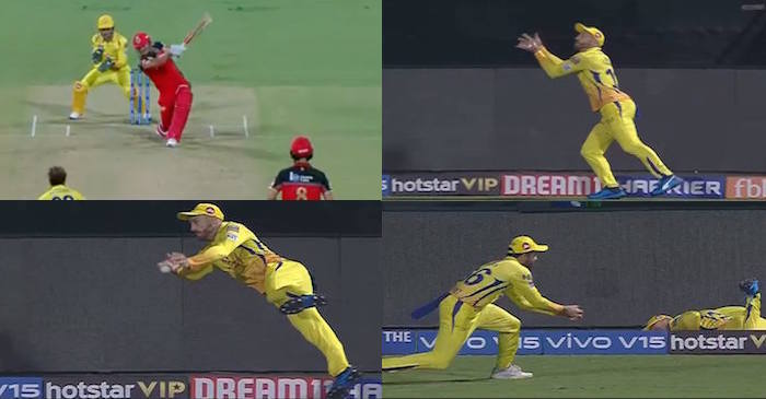 IPL 2019 – WATCH: Faf du Plessis-Dhruv Shorey takes an outstanding relay catch to dismiss Marcus Stoinis (RCB vs CSK)