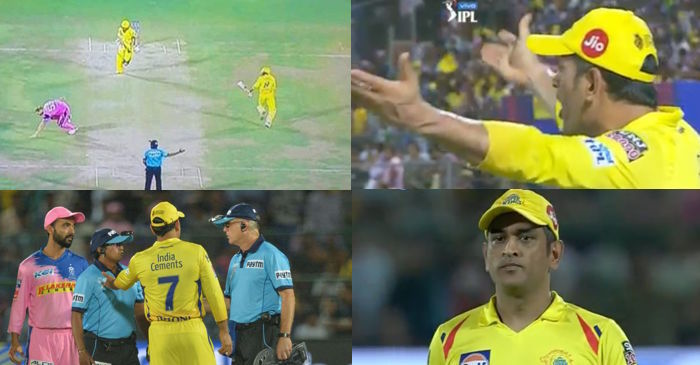 IPL 2019 – WATCH: MS Dhoni loses his cool at umpires no-ball decision (RR vs CSK )