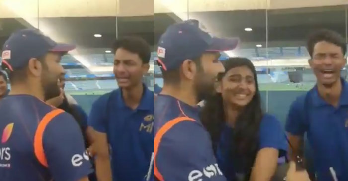 IPL 2019: WATCH – A young fan breaks into tears after meeting MI captain Rohit Sharma