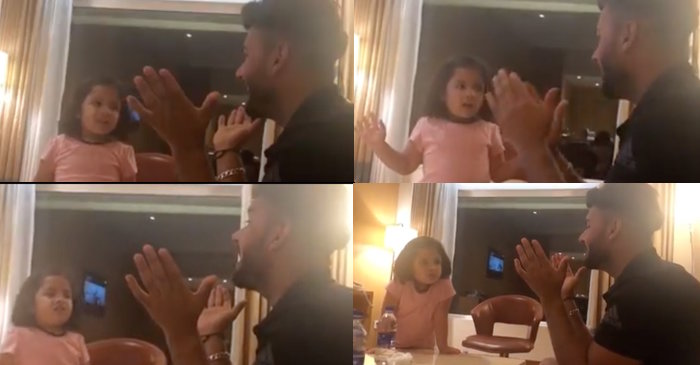 IPL 2019: MS Dhoni’s daughter Ziva teaches Rishabh Pant hindi vowels in a viral video