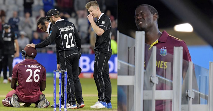 ICC Cricket World Cup 2019: Carlos Brathwaite’s heroic effort goes in vain as New Zealand seal thriller