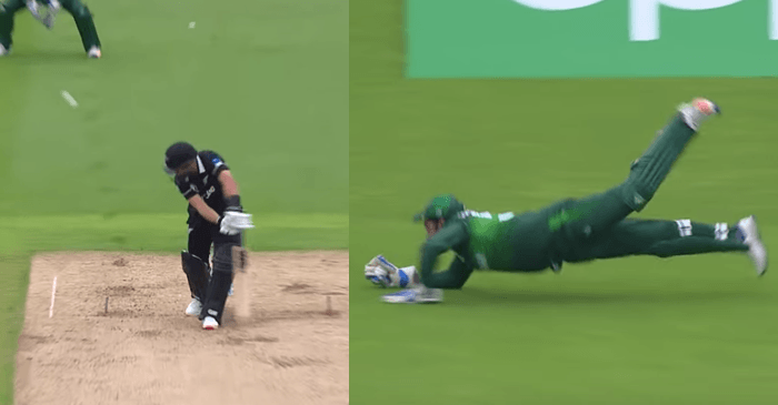 ICC World Cup 2019 – WATCH: Sarfaraz Ahmed takes a superb diving catch to dismiss Ross Taylor