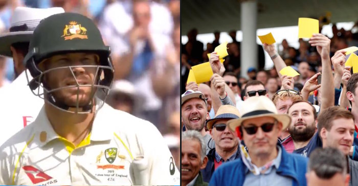 Ashes 2019: WATCH – David Warner gets sandpaper send-off from Edgbaston crowd