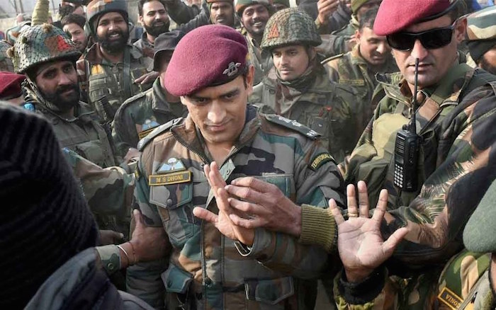 MS Dhoni in Army