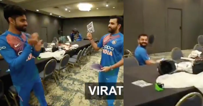 WATCH: Ravindra Jadeja imitates Virat Kohli’s habits for Rohit Sharma; the Indian captain couldn’t stop laughing