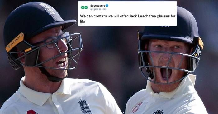 After Ben Stokes’ tweet, Specsavers offers Jack Leach free glasses for life