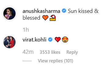 virat kohli instagram comment