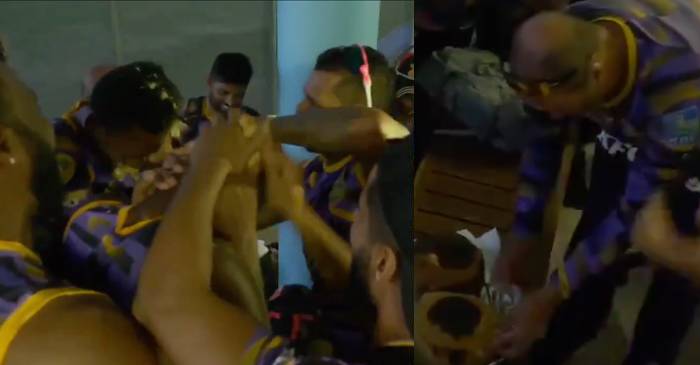 CPL 2019: WATCH – Trinbago Knight Riders players smear cake on birthday boys Khary Pierre and Anderson Phillip