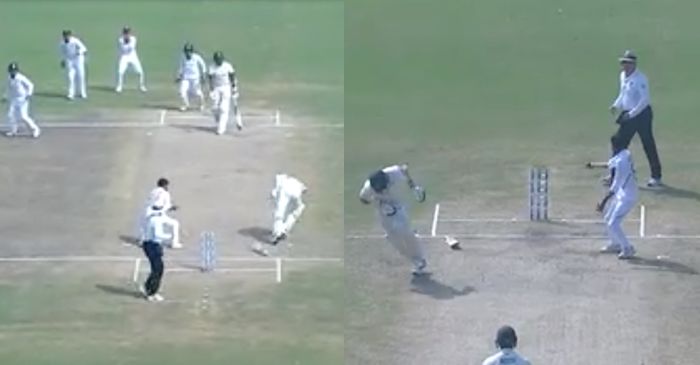 IND vs SA 3rd Test: WATCH – Lungi Ngidi hits the ball on non-striker Anrich Nortje’s shoulder, Shahbaz Nadeem completes the catch