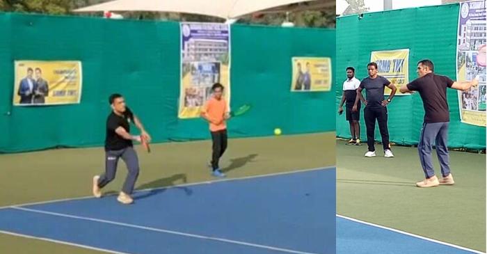 MS Dhoni wins the first match of Country Cricket Club Tennis Championship at JSCA