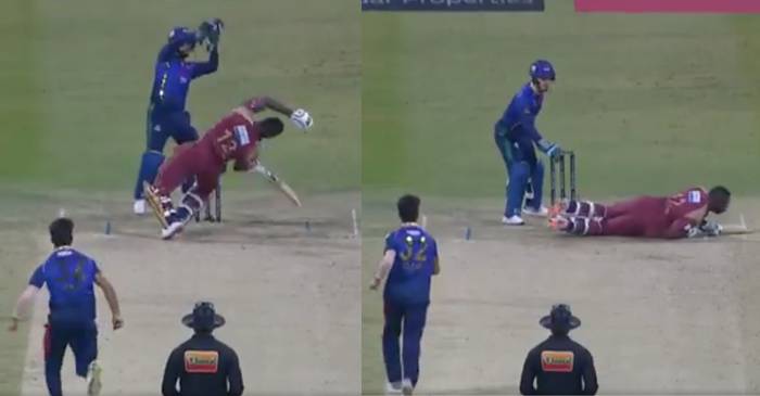 WATCH: Qais Ahmad floors Andre Russell with a perfect bouncer in T10 League 2019