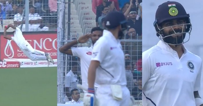 WATCH: Ebadat Hossain comes up with salute celebration after Taijul Islam’s stunner to dismiss Virat Kohli