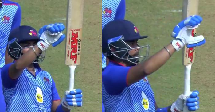 WATCH: Prithvi Shaw’s ‘My bat does the talking’ celebration after smashing fifty against Assam #MushtaqAliT20