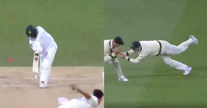 WATCH: Steve Smith takes a spectacular catch to dismiss Azhar Ali in the Pink ball Test