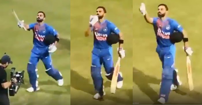 WATCH: Virat Kohli blows kiss to Anushka Sharma after his block-buster knock against West Indies