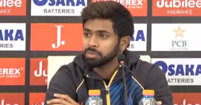 WATCH: Niroshan Dickwella’s hilarious response to Pakistani journalist who mistook him for Dhananjaya de Silva