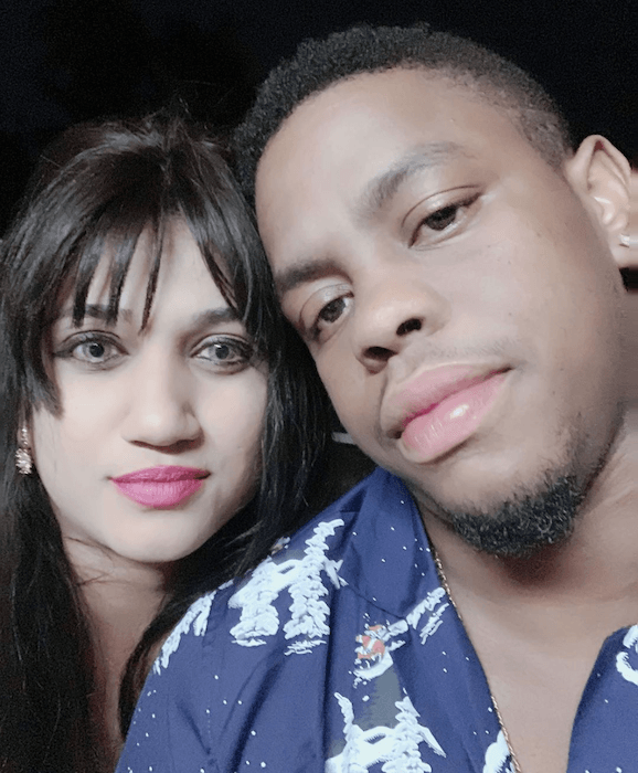 Shimron Hetmyer with his girlfriend