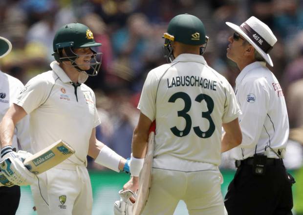 Steve Smith was left fuming at the end of the first session on Boxing Day after a baffling call from umpire Nigel Llong