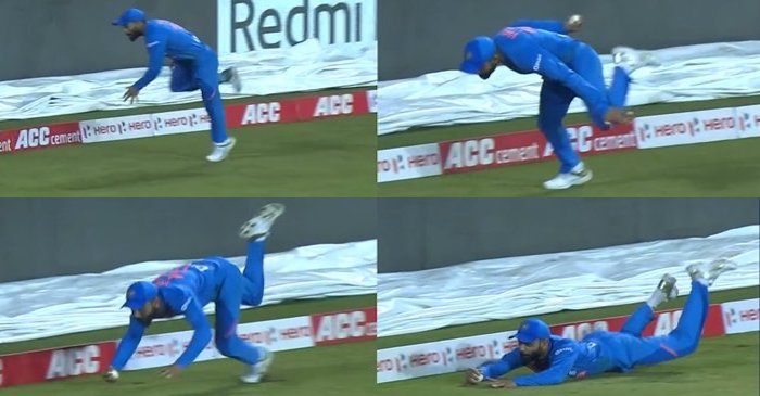 WATCH: ‘Superman’ Virat Kohli takes a stunner to dismiss Shimron Hetmyer during IND vs WI 2nd T20I