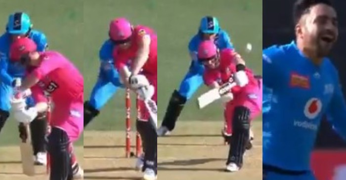 BBL 09: WATCH – Rashid Khan grabs a hat-trick against Sydney Sixers