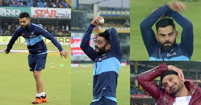 IND vs SL 2020: WATCH – Virat Kohli enthrals Indore crowd with hilarious imitation of Harbhajan Singh’s bowling action