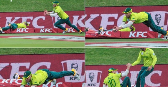 WATCH: Faf du Plessis and David Miller pair up to pull off a screamer in 2nd T20I vs Australia