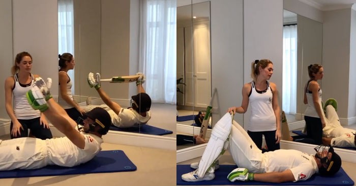 WATCH: England star Jos Buttler hilariously performs Pilate exercise in full cricket gears