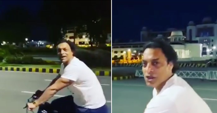 Shoaib Akhtar trolled for cycling in Islamabad amid lockdown