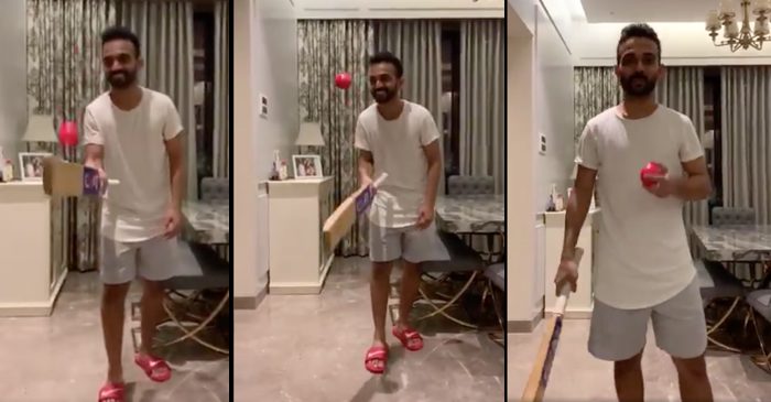 WATCH: Ajinkya Rahane aces “keep it up” challenge with pink ball; nominates Dhawan, Pujara and Saha