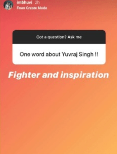 Bhuvneshwar Kumar on Yuvraj Singh