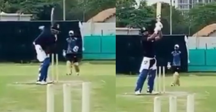 WATCH: Rishabh Pant flaunts his version of the ‘Helicopter shot’